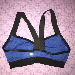 Blue and Black Lululemon Sports Bra Size 2